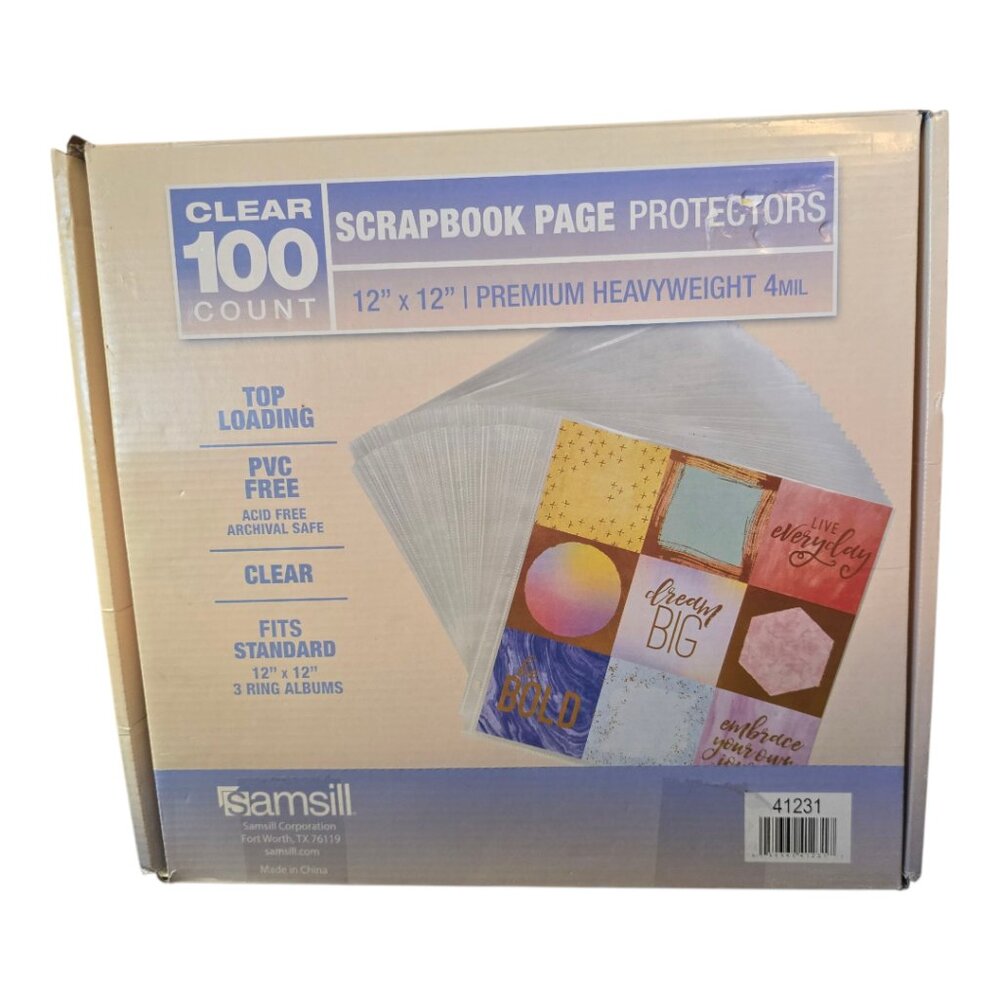 12" x 12" Heavyweight Scrapbook Page Protectors #100